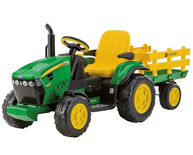 Детский электромобиль трактор с прицепом PEG-PEREGO John Deere Ground Force